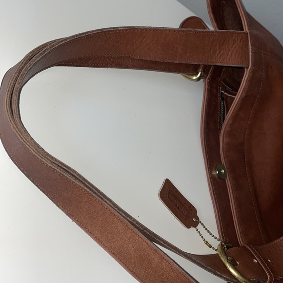 COACH VINTAGE DUFFLE SOHO XL Brown LEATHER BAG Authentication Papers - Picture 8 of 11